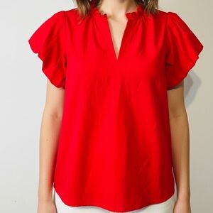 Elegant Red Women's Blouse